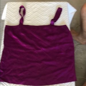 M purple silk tank Sunner